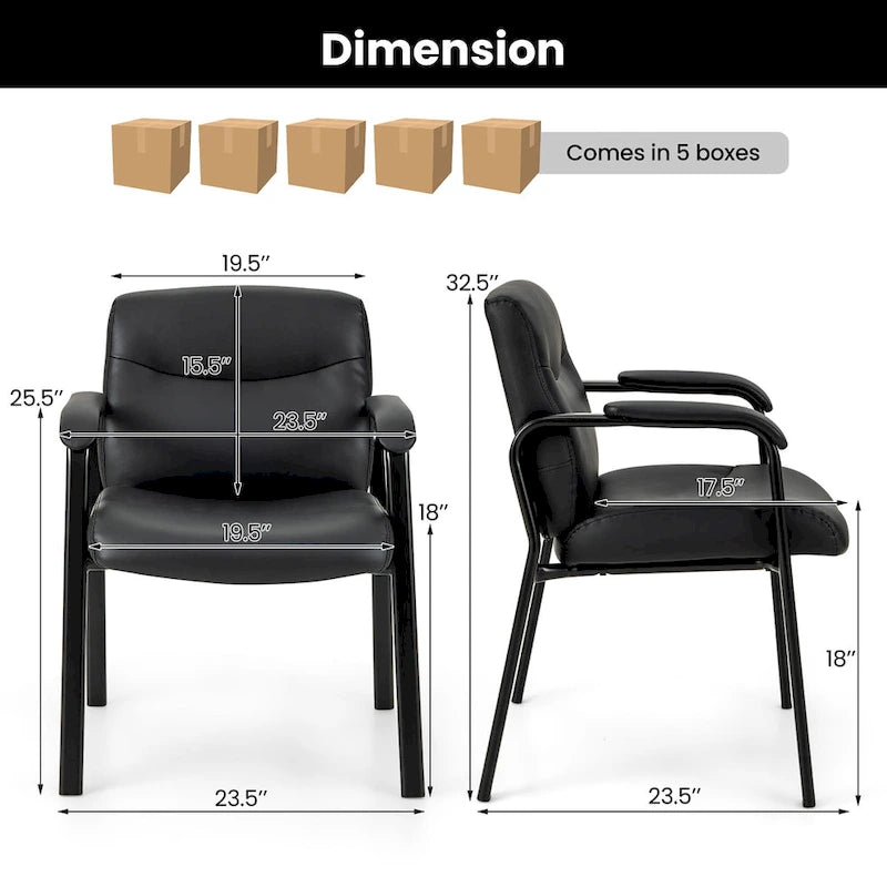 Set of 10 Waiting Room Chairs with Padded Armrests
