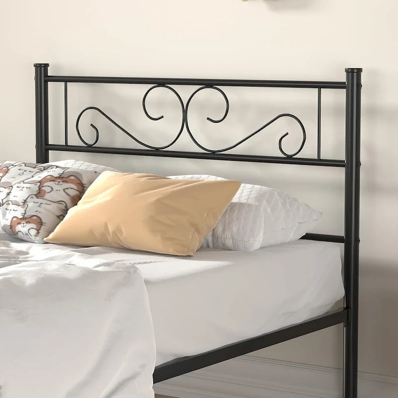 Metal Platform Bed Frame with Headboard & Footboard - Twin, Full, Queen