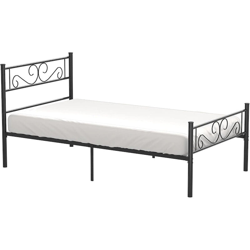 Metal Platform Bed Frame with Headboard & Footboard - Twin, Full, Queen