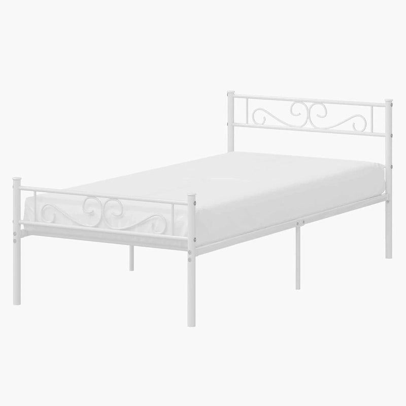 Metal Platform Bed Frame with Headboard & Footboard - Twin, Full, Queen