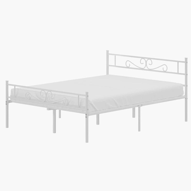 Metal Platform Bed Frame with Headboard & Footboard - Twin, Full, Queen