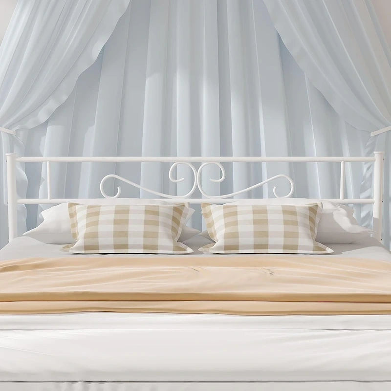 Metal Platform Bed Frame with Headboard & Footboard - Twin, Full, Queen