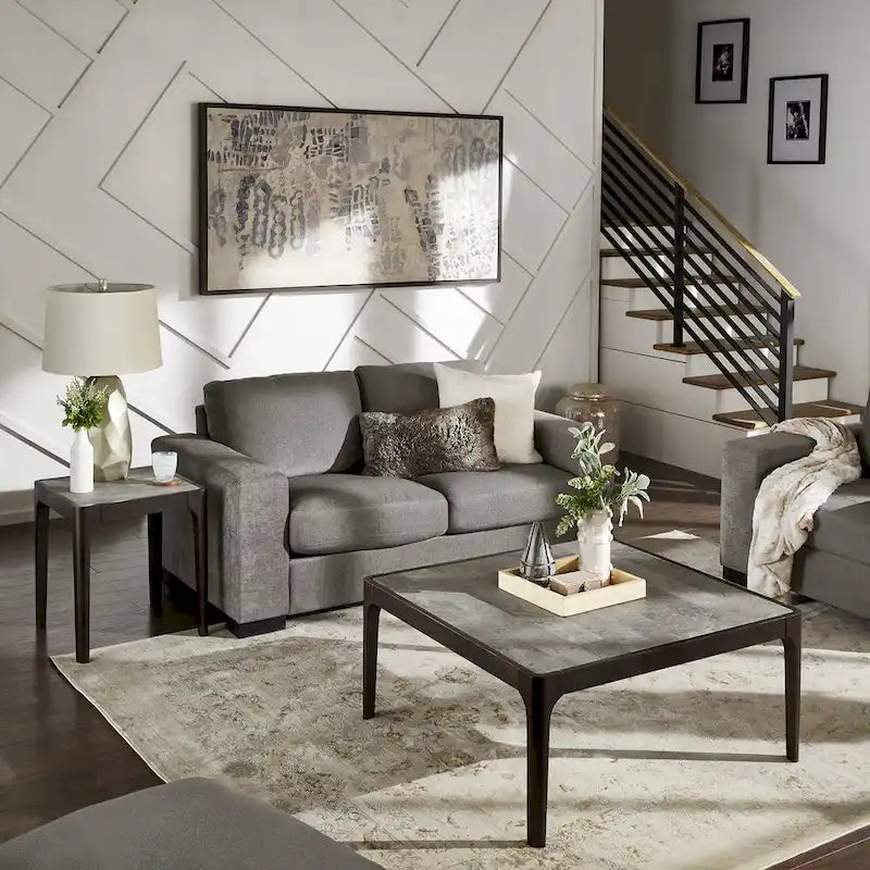 Faux Marble Top Coffee Table or Coffee and End Table Set
