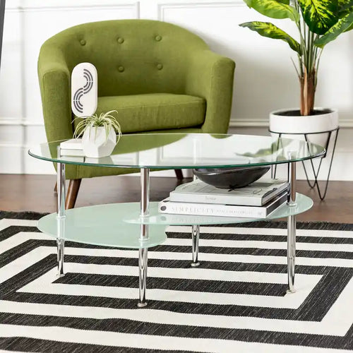 Middlebrook Toston Modern Frosted Glass 38 Coffee Table