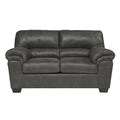 Leather-Look Fabric Loveseat
