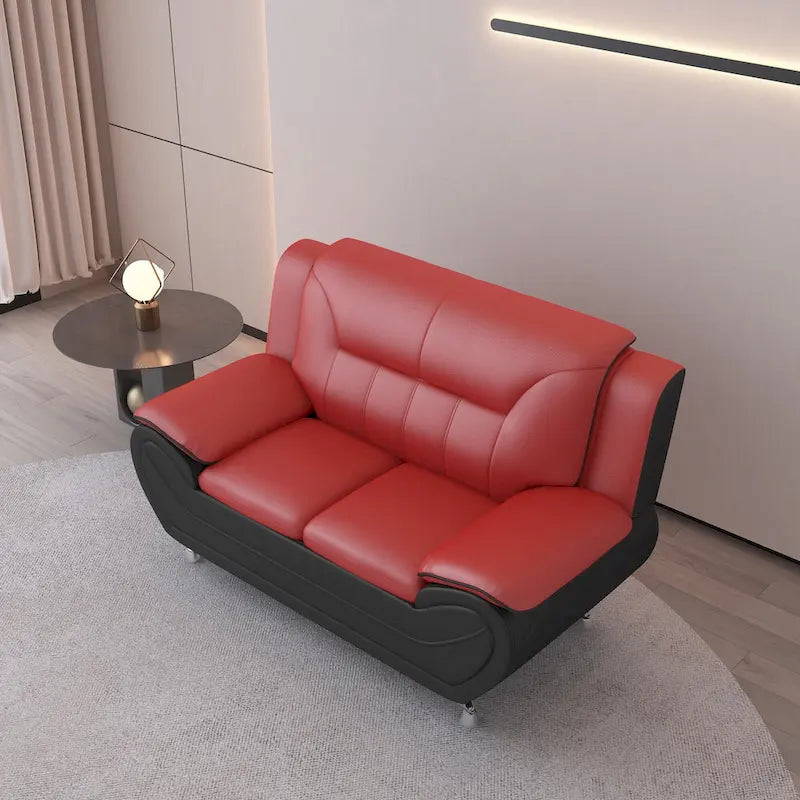 Faux Leather Upholstered 2-Piece Living Room Set