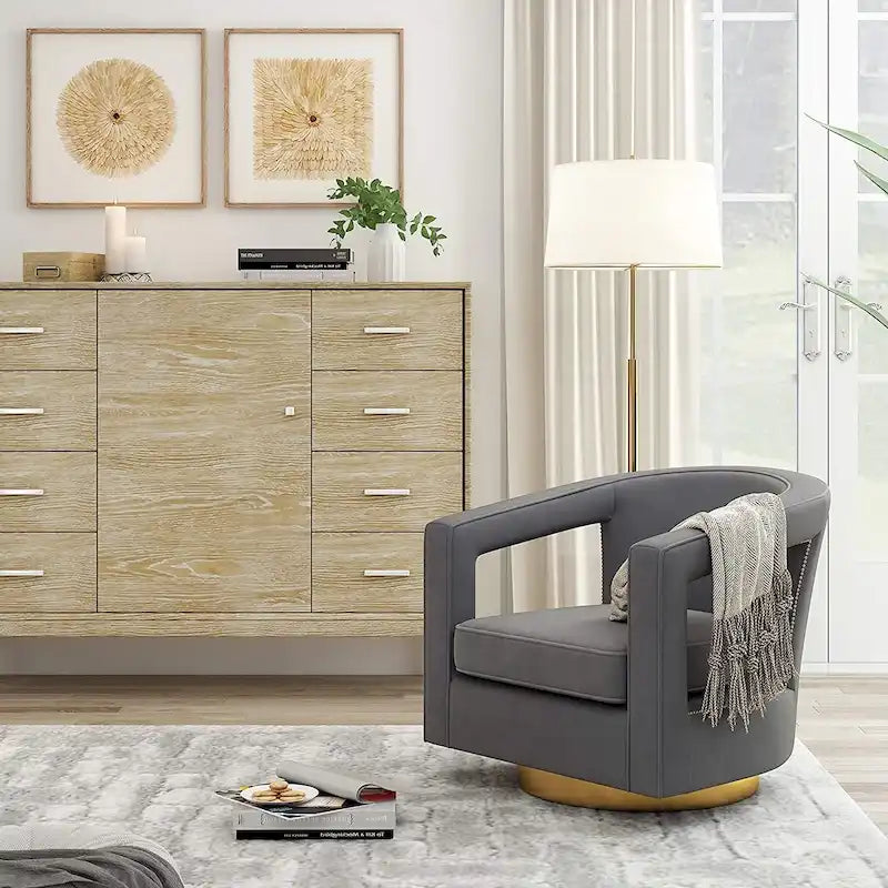 Modern Velvet Swivel Accent Chair