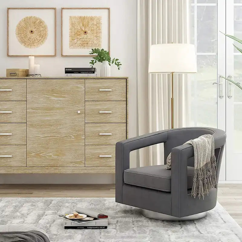 Modern Velvet Swivel Accent Chair