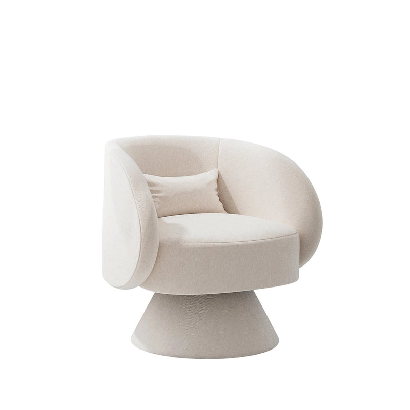 Modern 360-Degree Swivel Barrel Accent Chair