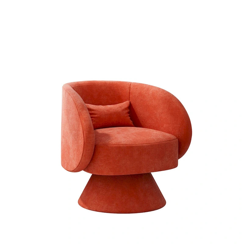 Modern 360-Degree Swivel Barrel Accent Chair