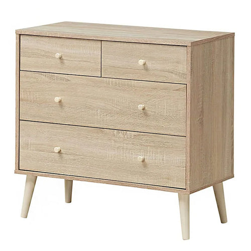 4 Drawer Dresser Free Standing Chest Wooden Storage Cabinet Organizer