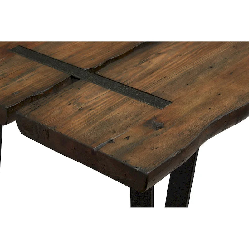 Reclaimed Wood Rectangular Coffee Table with Metal Legs