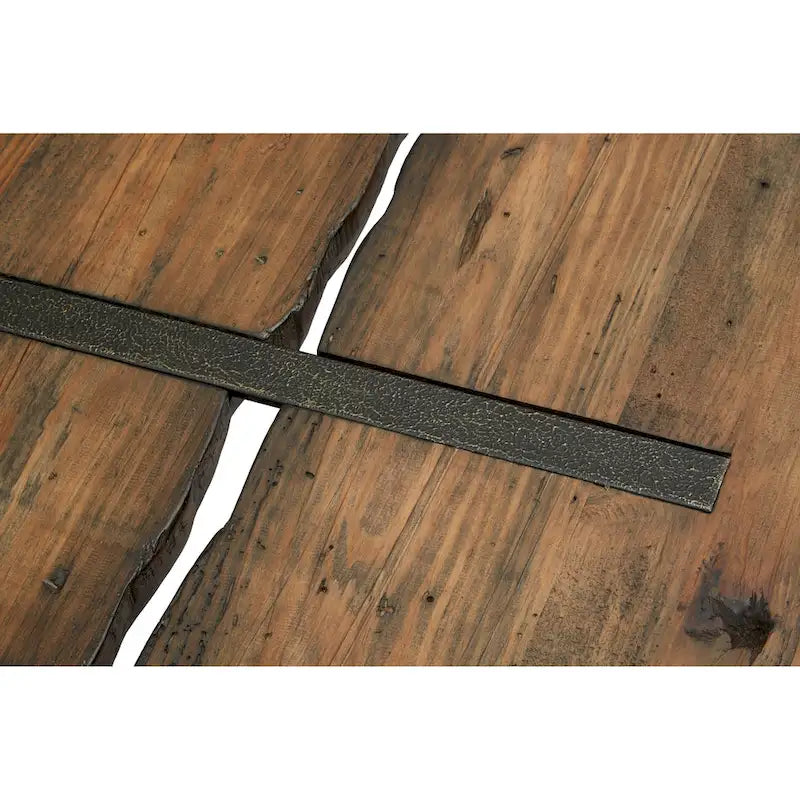 Reclaimed Wood Rectangular Coffee Table with Metal Legs