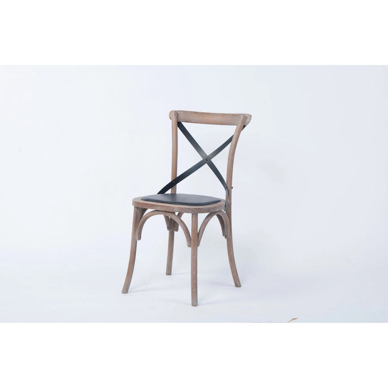 Cross Back Upholstered Dining Chair (Set of 2)