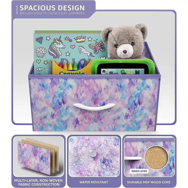 2-Drawer Bedside Nightstand with Fabric Storage Drawers