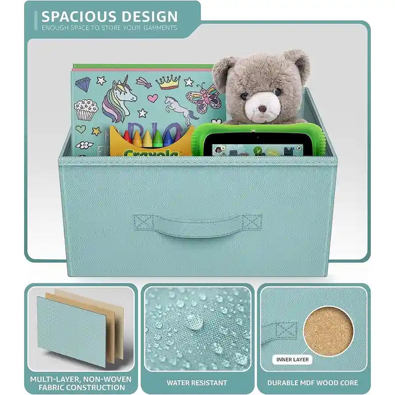 2-Drawer Bedside Nightstand with Fabric Storage Drawers