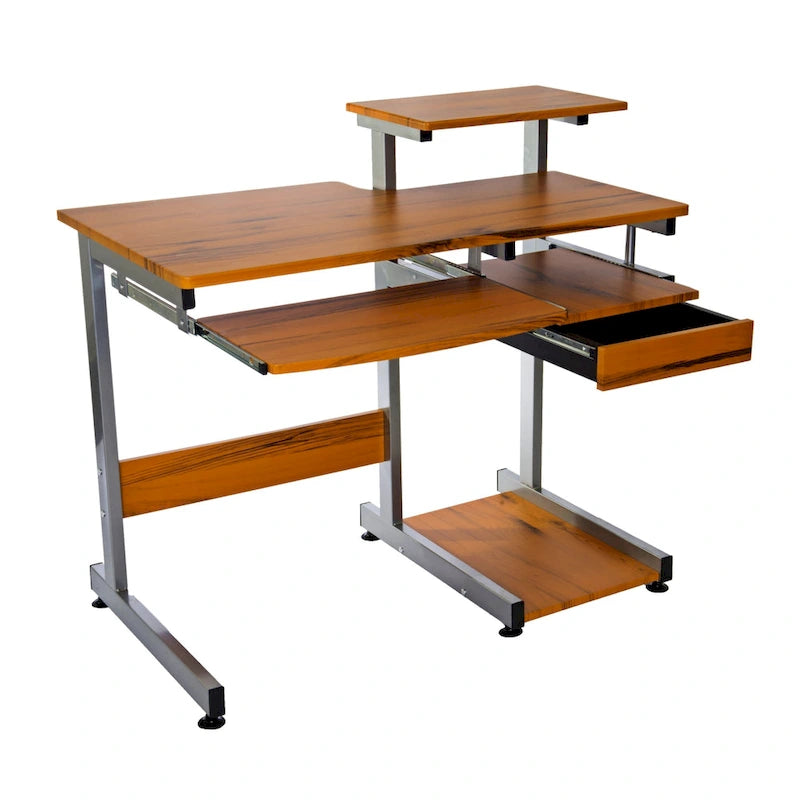 Computer Desk with Drawer and Pull-Out Keyboard Tray