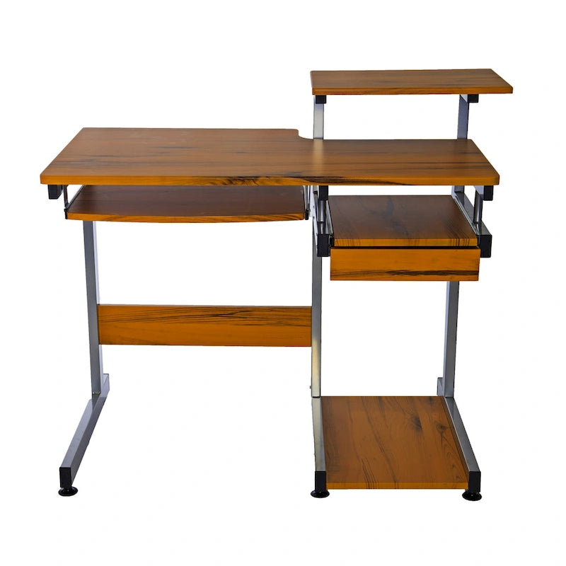 Computer Desk with Drawer and Pull-Out Keyboard Tray