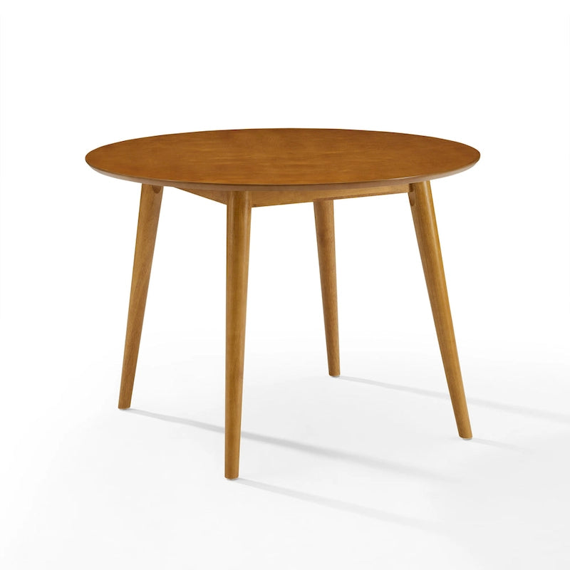 Mid-Century Modern Dining Table - Acorn Finish - 29.25H x 41.25W x 41.25D