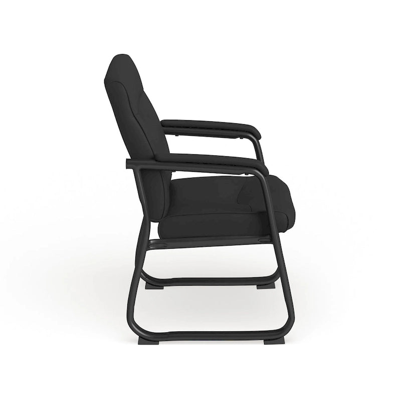 500 lb Capacity Padded Executive Reception Chair with Sled Base