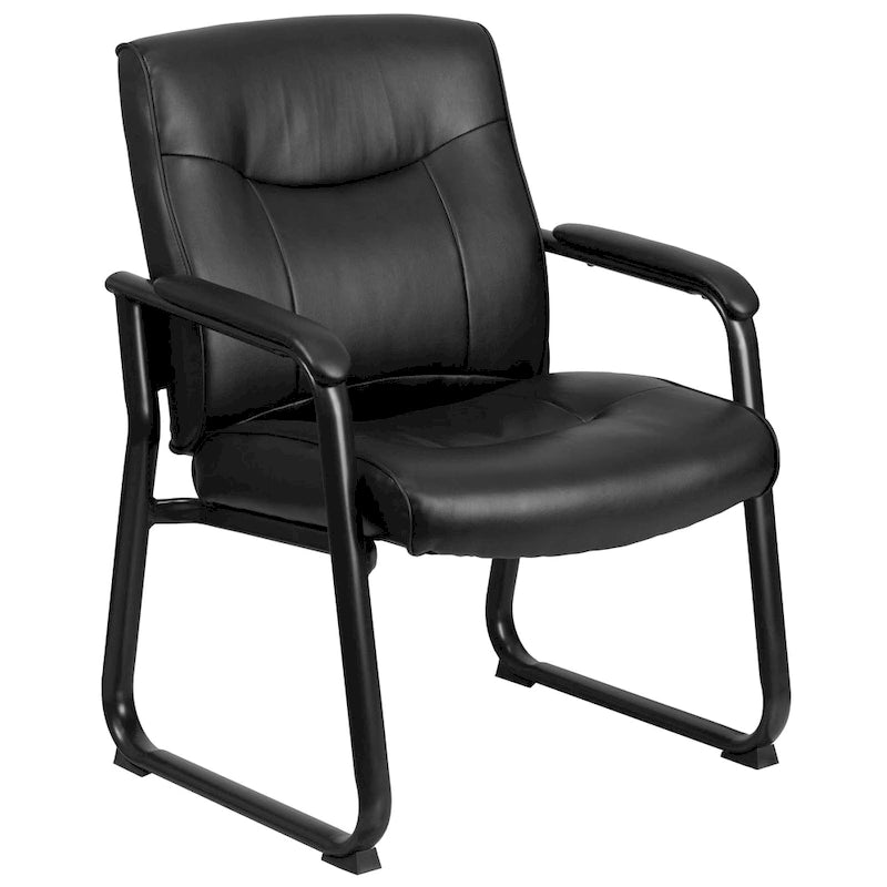 500 lb Capacity Padded Executive Reception Chair with Sled Base