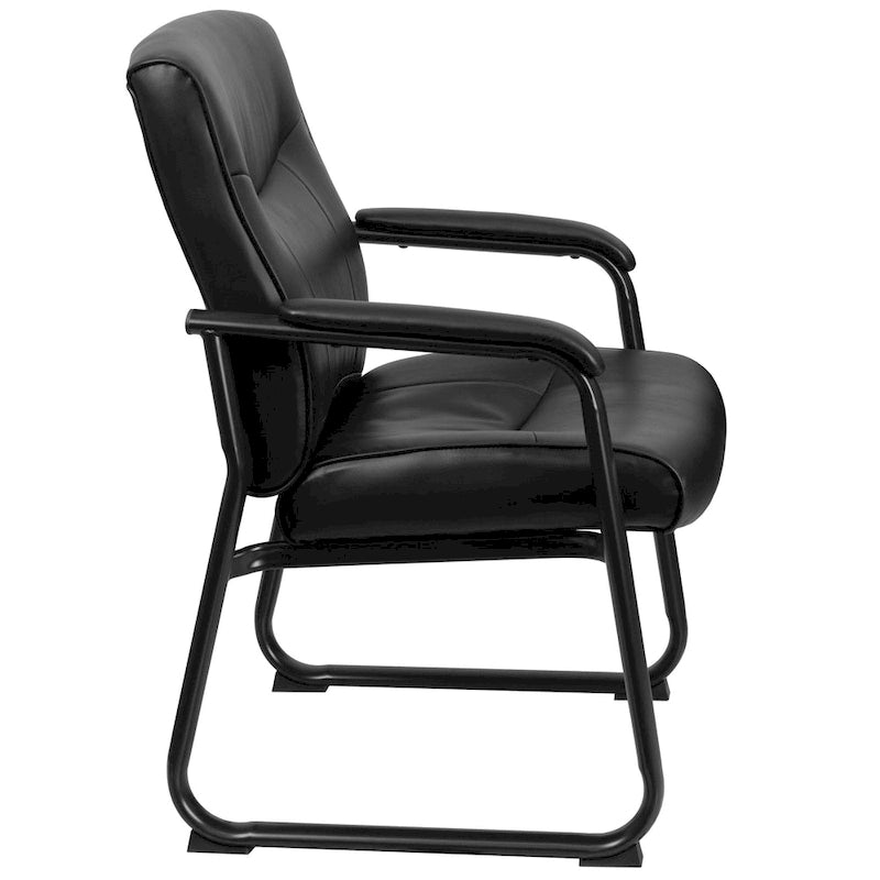 500 lb Capacity Padded Executive Reception Chair with Sled Base
