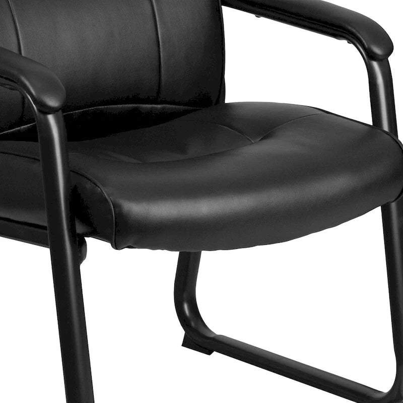 500 lb Capacity Padded Executive Reception Chair with Sled Base