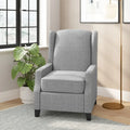 Pushback Wingback Recliner with Pocket Spring Seat and Nailhead Trim