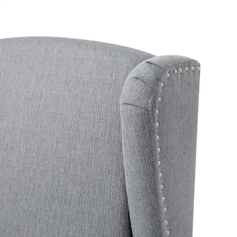 Pushback Wingback Recliner with Pocket Spring Seat and Nailhead Trim