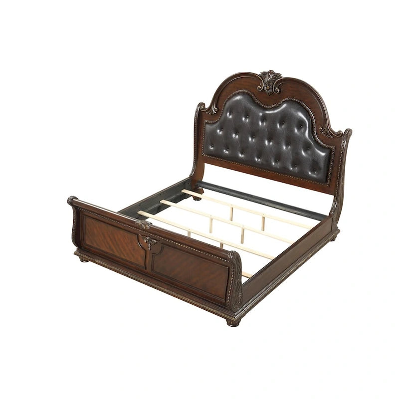 King Size Traditional Sleigh Bed in Cherry