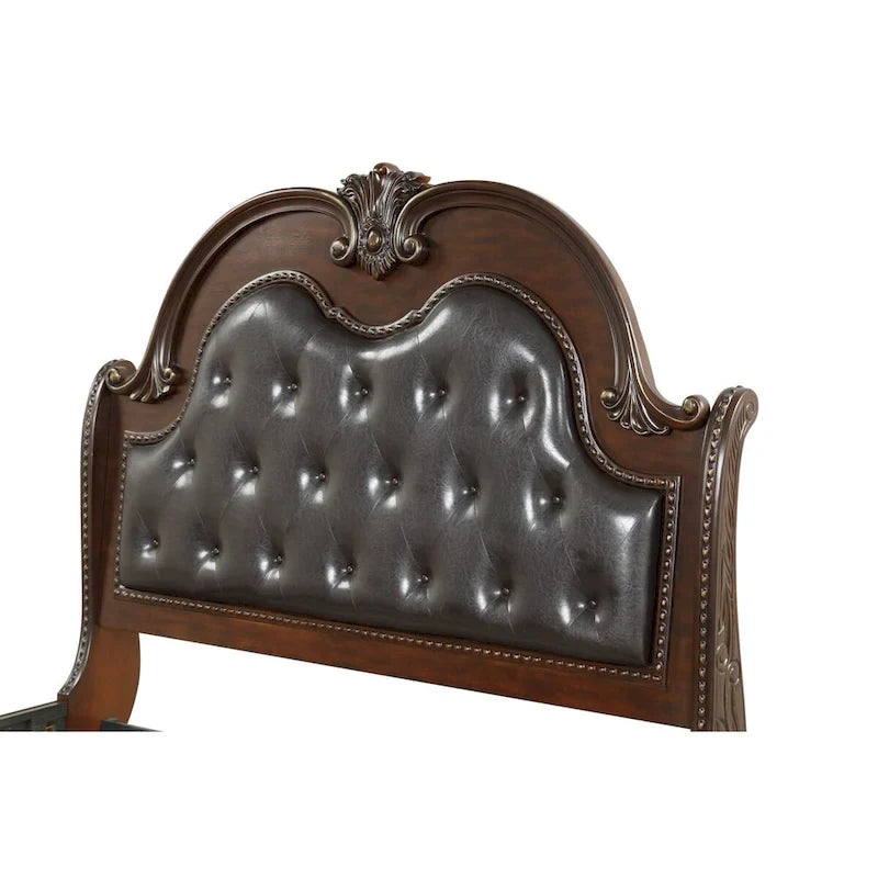 King Size Traditional Sleigh Bed in Cherry