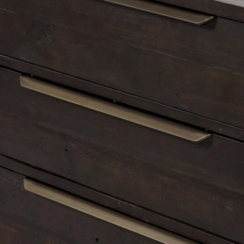 Reclaimed Pine 3-Drawer Dresser in Dark Carbon