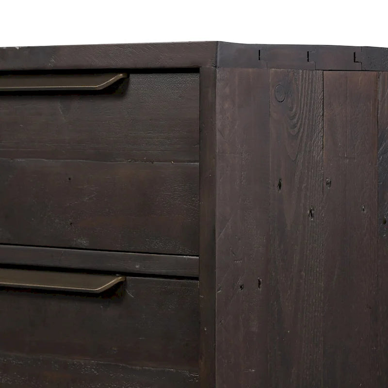 Reclaimed Pine 3-Drawer Dresser in Dark Carbon