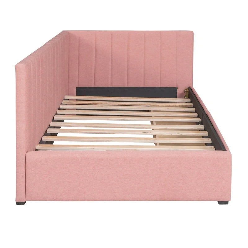 Twin Upholstered Daybed with Two Storage Drawers