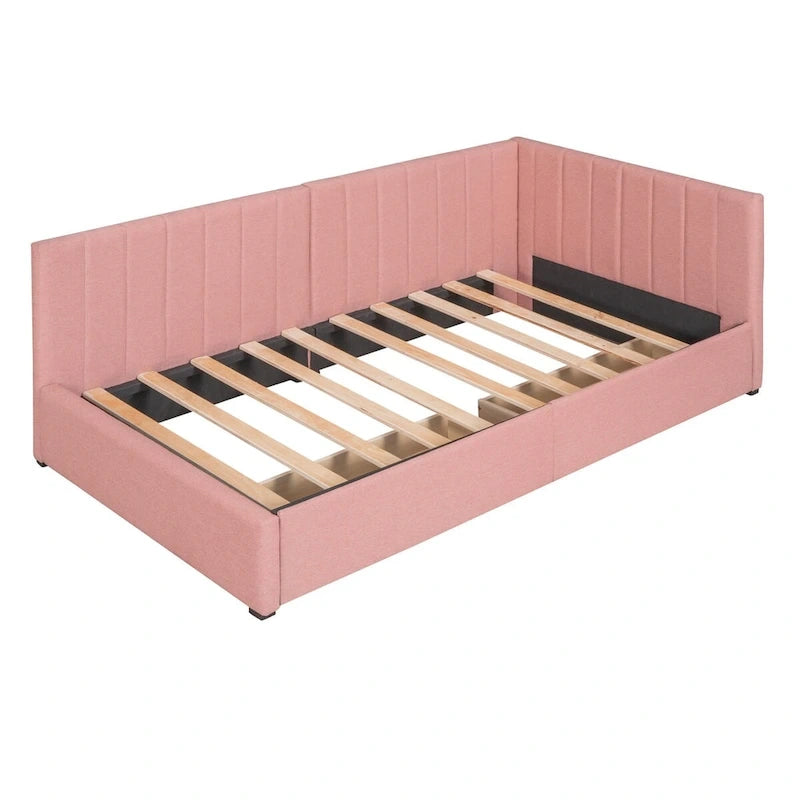 Twin Upholstered Daybed with Two Storage Drawers