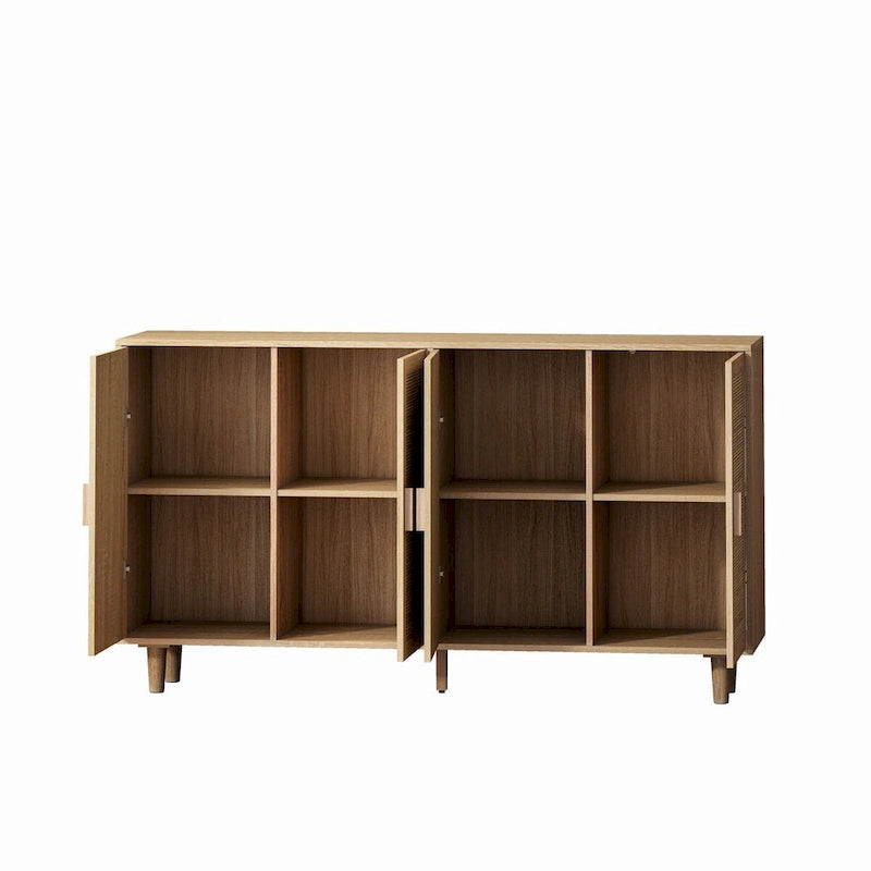 62.20 Modern Sideboard Cabinet with Four Rattan Doors
