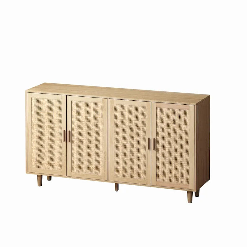 62.20 Modern Sideboard Cabinet with Four Rattan Doors
