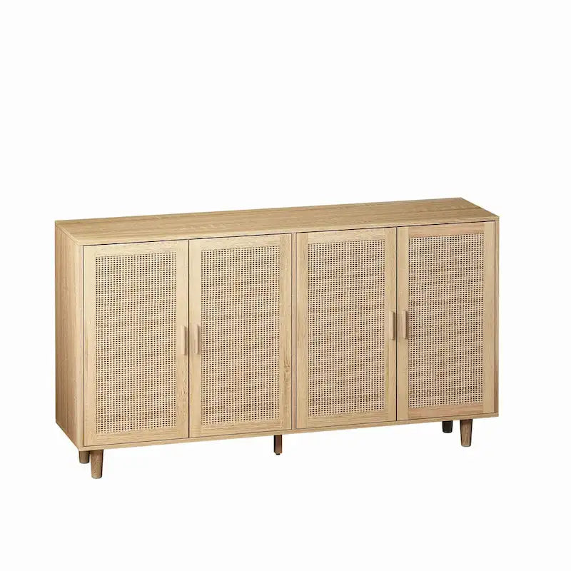 62.20 Modern Sideboard Cabinet with Four Rattan Doors