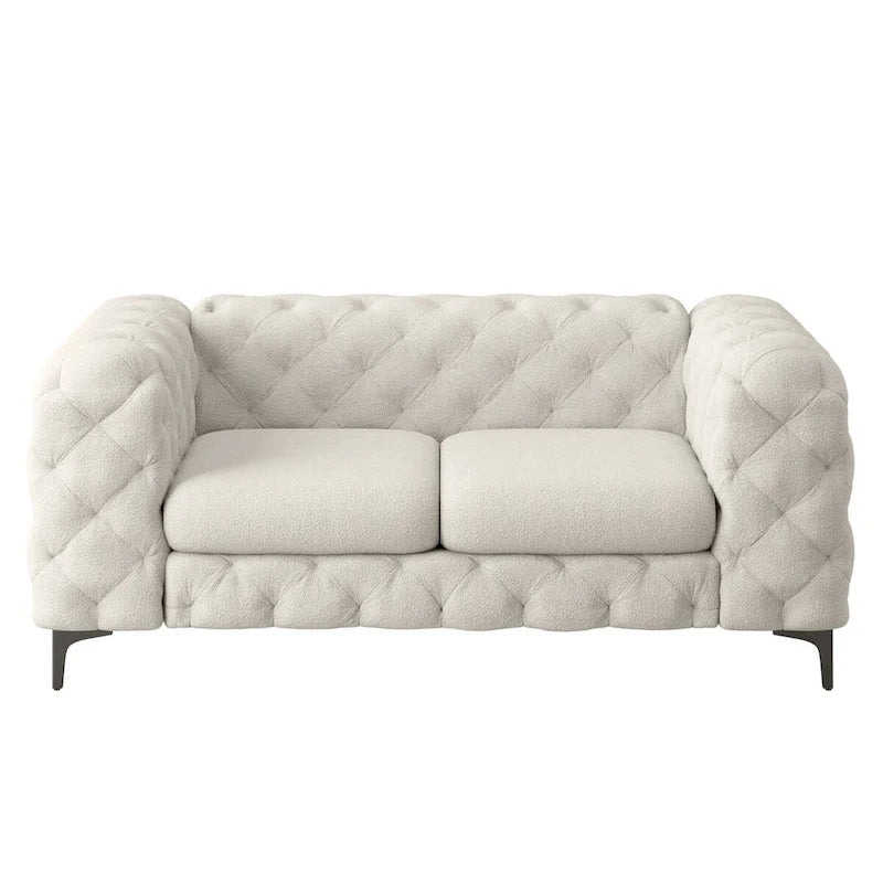 Tufted Velvet Loveseat