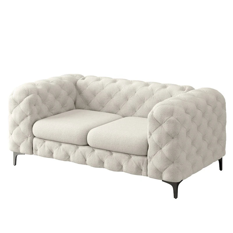 Tufted Velvet Loveseat