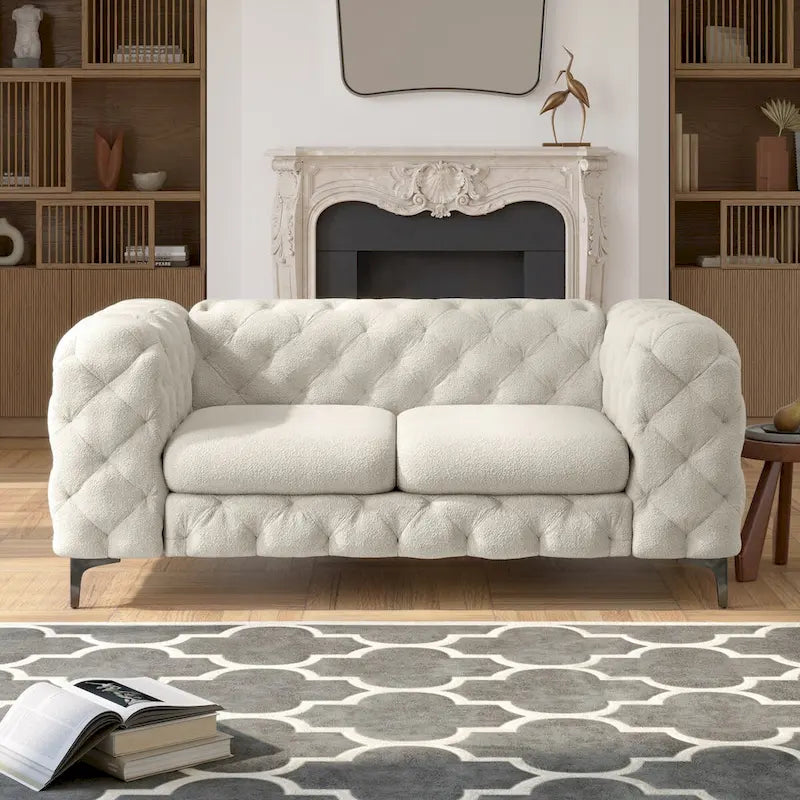 Tufted Velvet Loveseat