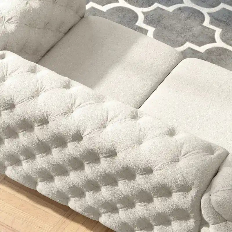 Tufted Velvet Loveseat
