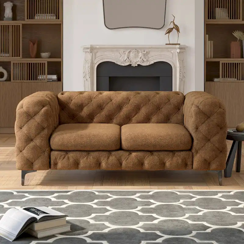 Tufted Velvet Loveseat