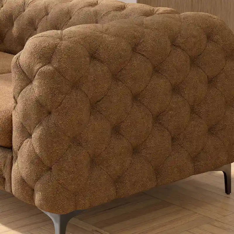 Tufted Velvet Loveseat