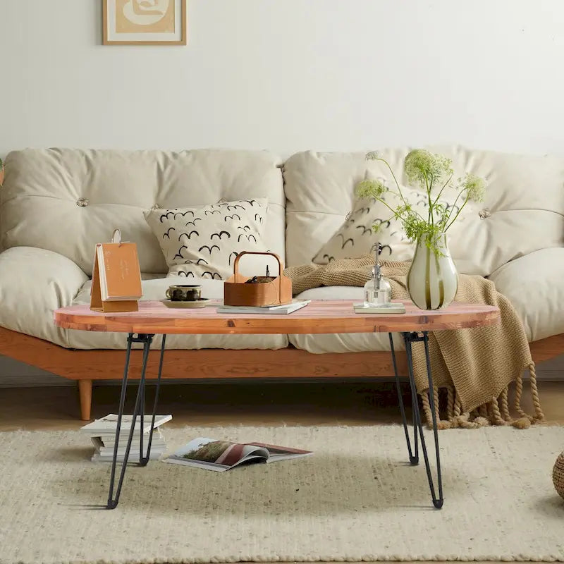 Reclaimed Wood Foldable Cocktail Table For Your Living Room