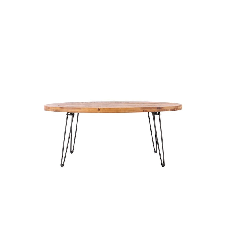 Foldable Cocktail Table with Reclaimed Wood Finish