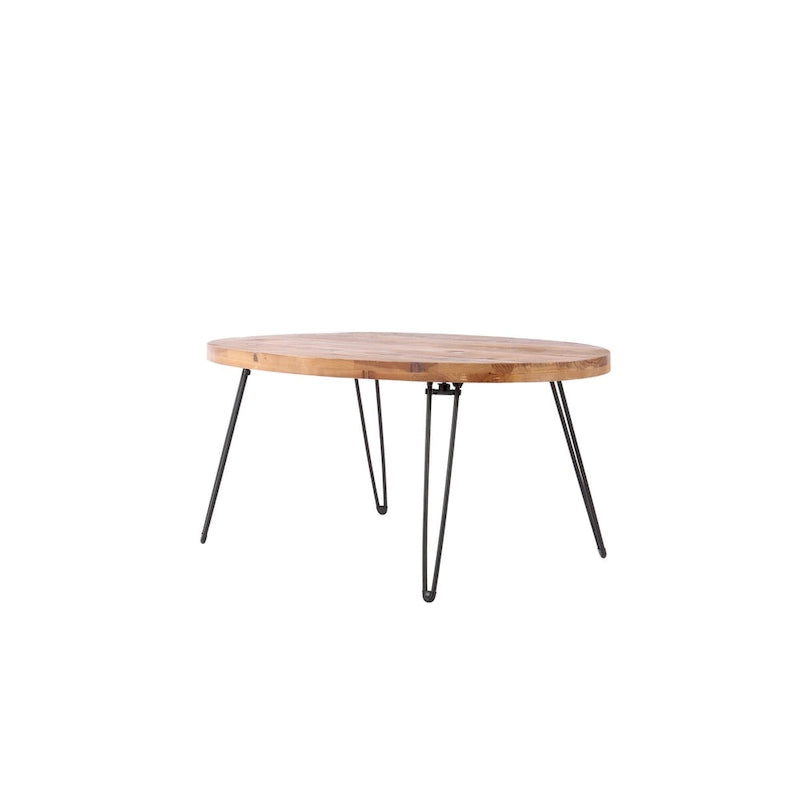 Foldable Cocktail Table with Reclaimed Wood Finish