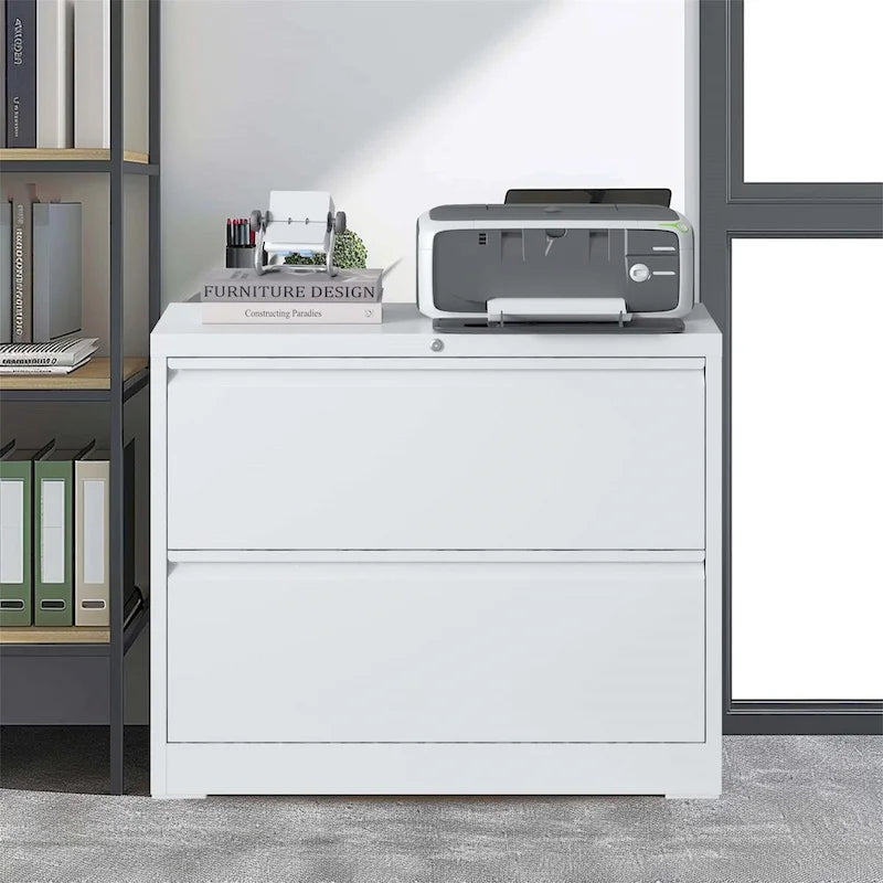 2-Drawer Steel Lateral File Cabinet with Lock