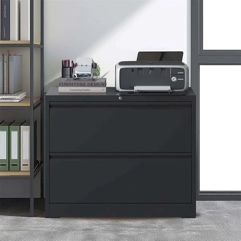 2-Drawer Steel Lateral File Cabinet with Lock