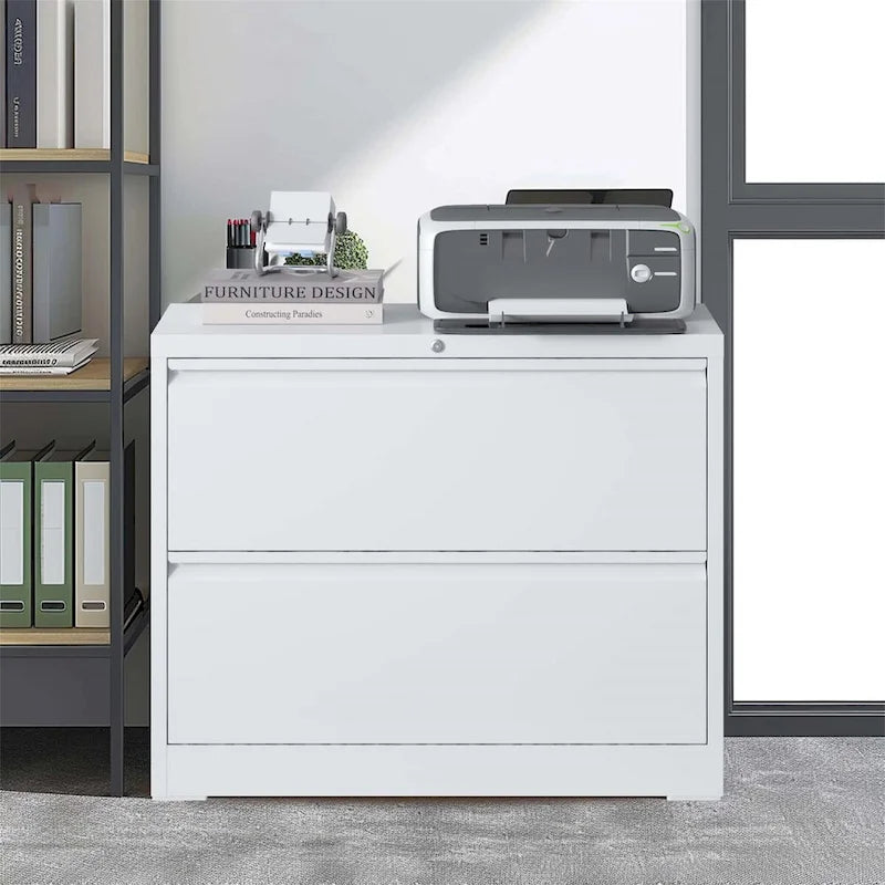 2-Drawer Steel Lateral File Cabinet with Lock